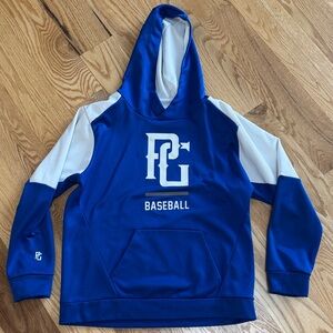 Blue and White Kids Baseball Hoodie